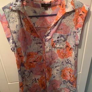 Floral button down top- The Limited